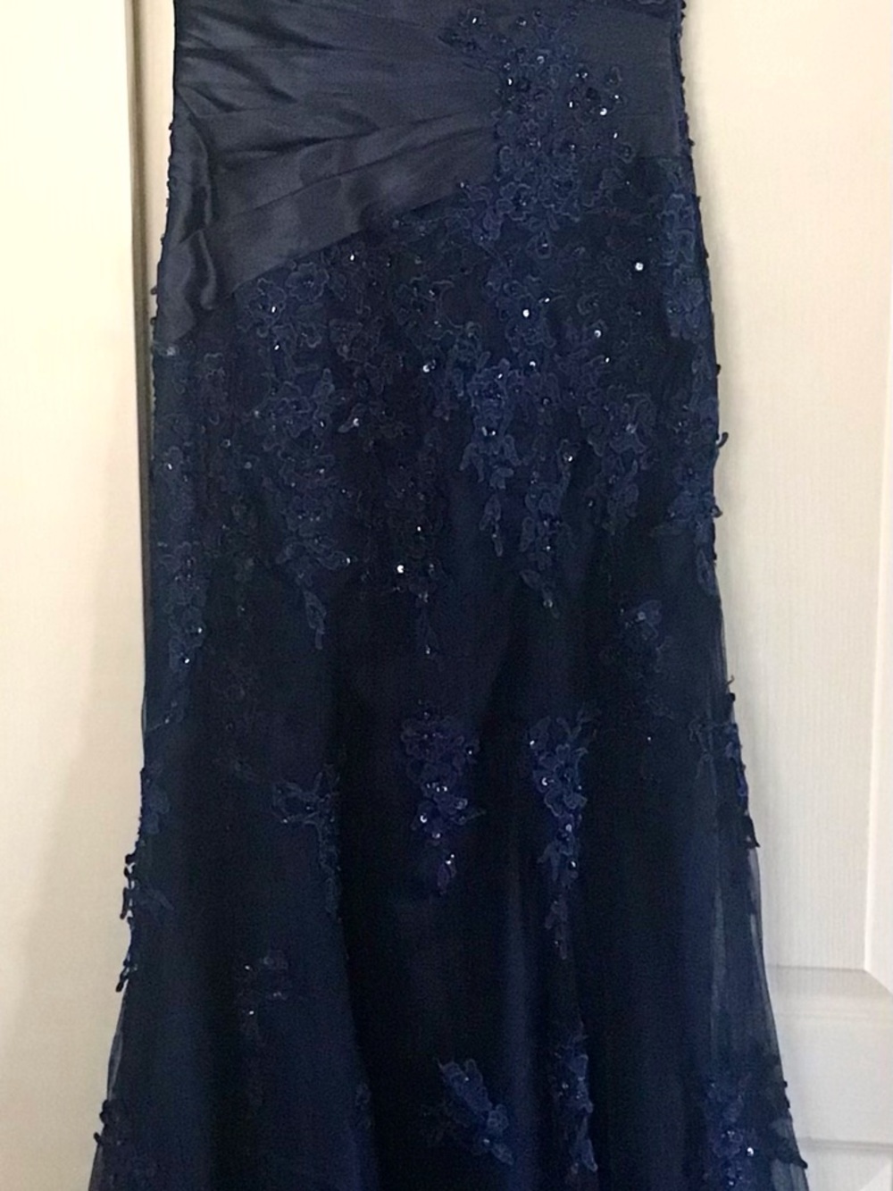 Chic Midnight Blue Backless Dress
